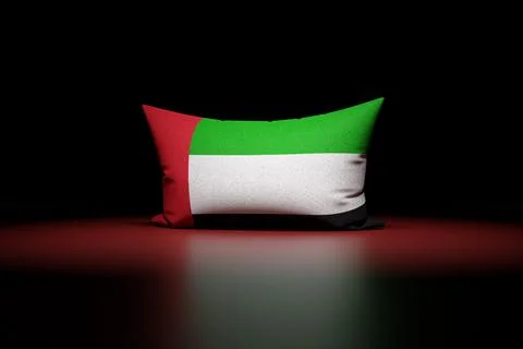 3d illustration of rectangular pillow depicting the national flag of United A Stock Illustration