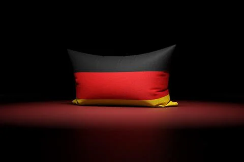3d illustration of rectangular pillow depicting the national flag of Germany  Stock Illustration