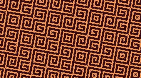 3D illustration of a red African pattern Foto stock