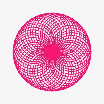 3D illustration red circular design abstract images for multipurpose use Stockillustratie