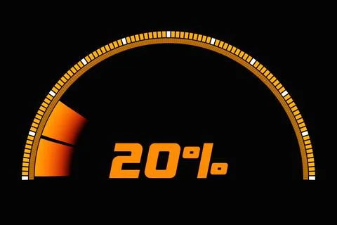 3d illustration red round control panel icon. High risk concept. Credit ratin Stock Illustration