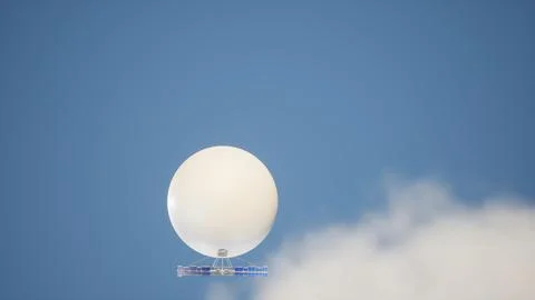 3d illustration render of concept spy balloon military equipment with camera on  Stock Photos