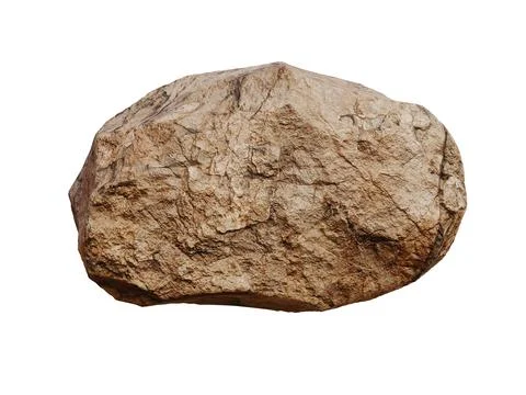 3D illustration of a render of isolated rocks or cut out from the backgroun.. Stock Photos