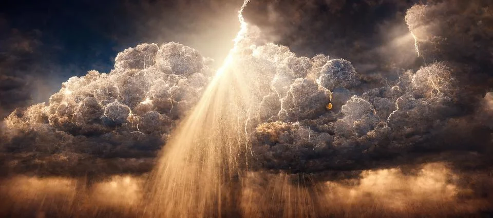 3d illustration rendering of bitcoin rain and bitcoin mining concept falling Stock Illustration