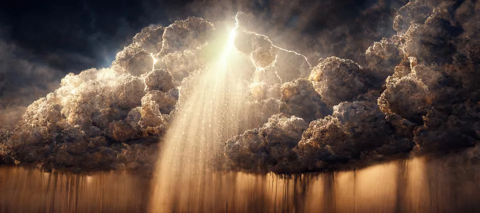 3d illustration rendering of bitcoin rain and bitcoin mining concept falling Ilustração Stock
