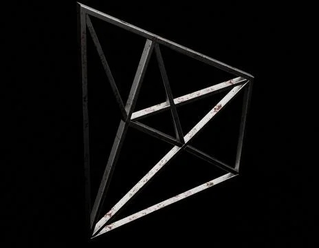 3D-illustration Rendering of a CAD model of a steel framework construction wi Illustrazione stock