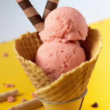 3d illustration rendering of ice creams of different colors and flavors decor Stock-Fotos