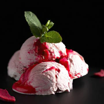 3d illustration rendering of ice creams of different colors and flavors decor Stock Photos