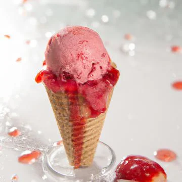 3d illustration rendering of ice creams of different colors and flavors decor Foto stock