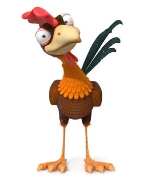 3d illustration rooster Stock Illustration