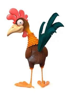 3d illustration rooster Stock Illustration