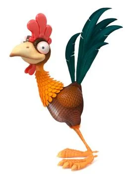 3d illustration rooster Stock Illustration