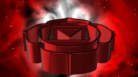 3D Illustration Root Chakra Symbol Stock Illustration