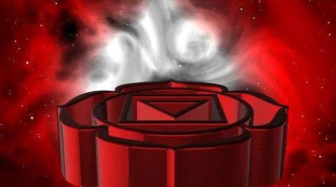 3D Illustration Root Chakra Symbol Stock Illustration