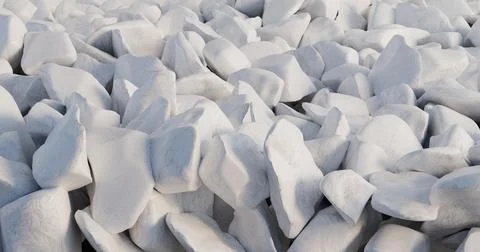 3d illustration of the rough texture of a pile of large limestone or chalk p 库存插图