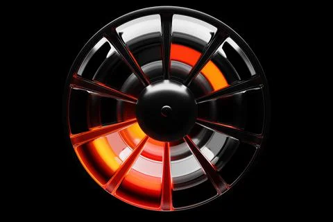 3D illustration  round  control panel icon. High risk concept on speedometer. Stock Illustration