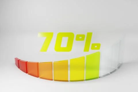 3d illustration round control panel icon. High risk concept on  spedometer. C Stock Illustration