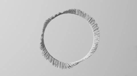 3D illustration of a round frame with an empty space for a text Stock Illustration