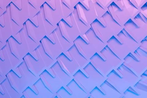 3d illustration of rows of blue and purple  stripes.Parallelogram pattern. Te Stock Illustration
