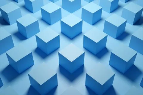 3d illustration of rows of blue cube.Set of chewing gum on blue background. P イラスト素材