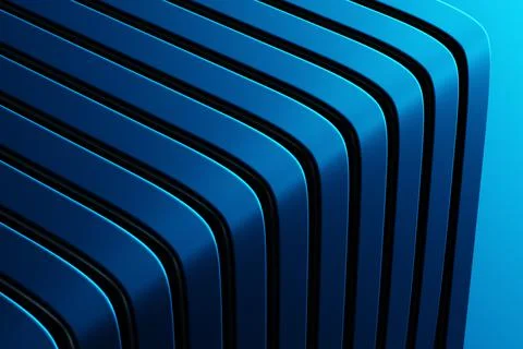 3d Illustration  rows of  blue line  . Geometric background, weave pattern. Illustrazione stock