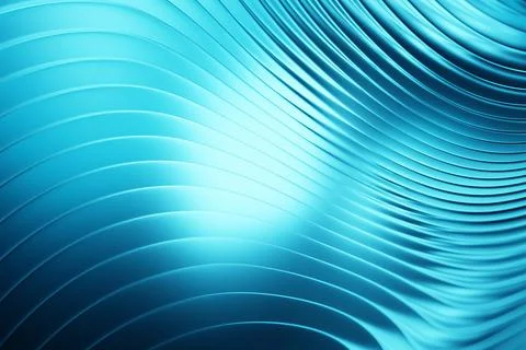 3d Illustration  rows of  blue   line  . Geometric background, weave pattern. Stock Illustration