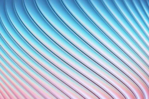 3d Illustration  rows of neon  textile line  . Patter on a pink and blue  bac Stock Illustration