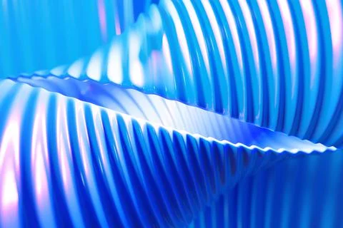 3d Illustration  rows of neon  textile line  . Patter on a blue background, p Stockillustratie