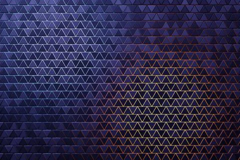 3d Illustration  rows of   purple  triangle  .Geometric background,  pattern. Illustrazione stock