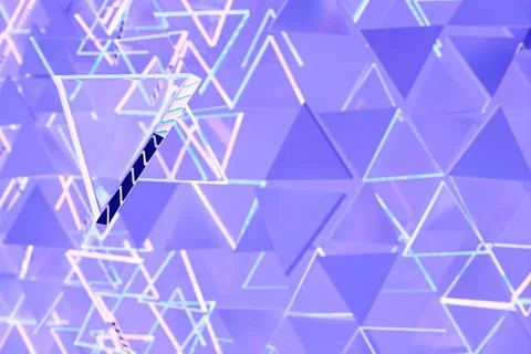 3d Illustration  rows of    purple triangles  .Geometric background,  pattern Illustrazione stock