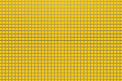 3d illustration of rows of  stripes flanking cells.Set of mesh on yellow back Stock Illustration