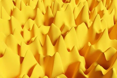 3d Illustration  rows of yellow crystals. Patter on a monochrome background,  Illustrazione stock