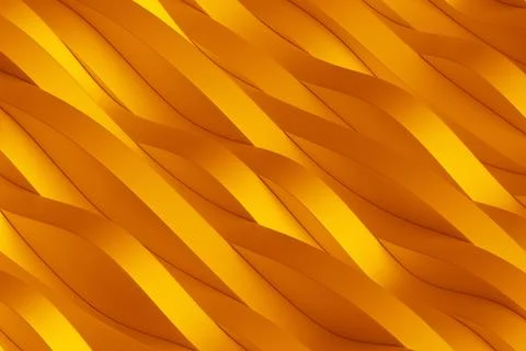 3d Illustration  rows of yellow  line  .Geometric background, weave pattern. Stock Illustration