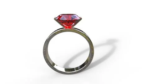 3d illustration of  a ruby ring イラスト素材
