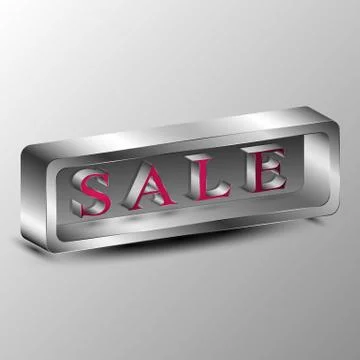 3d illustration of a sale message text Illustrazione stock