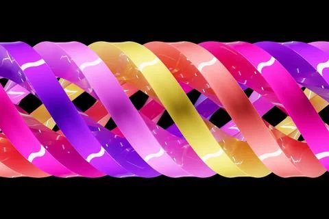 3d illustration of a  science template, abstract background with a DNA molecu Foto stock