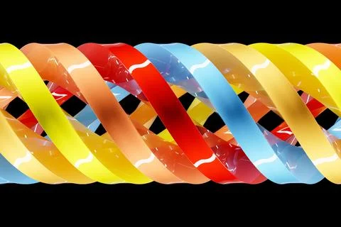 3d illustration of a  science template, abstract background with a DNA molecu Foto stock