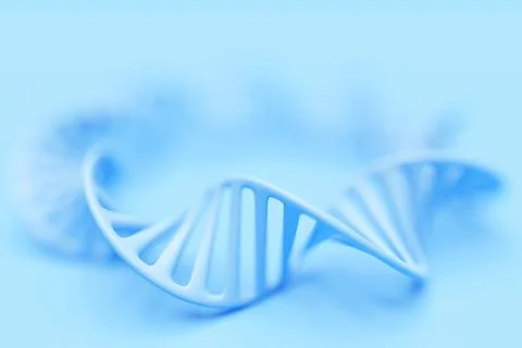 3d illustration of a science template, abstract background with a DNA molecul Foto stock