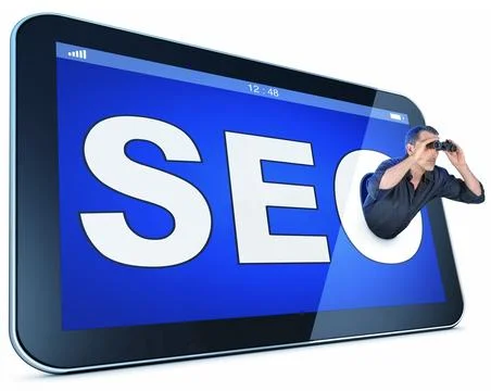 3D illustration of a SEO concept Stock Illustration