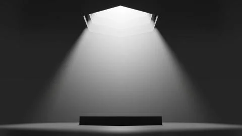 3D illustration. Showcase platform mockup Illustrazione stock