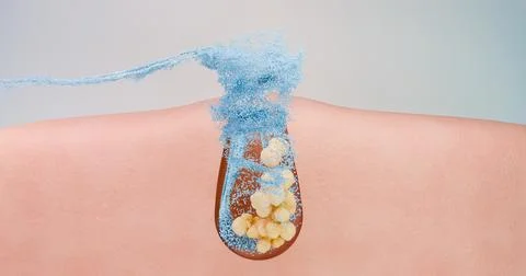 A 3D illustration shows a deep cleansing  substance that is similar to a tor Stock Illustration