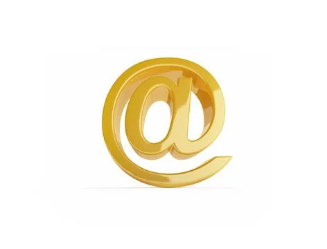 3d illustration of "at" simbol on white background Stock Illustration
