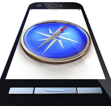 3D illustration of a smartphone navigation concept Illustrazione stock