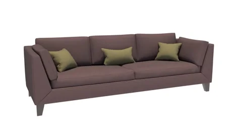 3d illustration sofa on white background Stock Footage 139032213