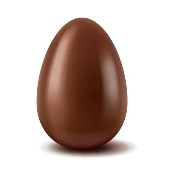 3D Illustration of Solid Chocolate Egg Stock Illustration