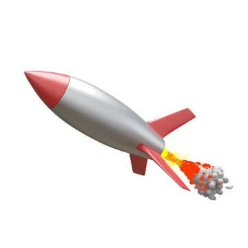 3D Illustration Space Cartoon Rocket Stock Illustration