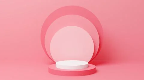 3D Illustration with a space for the product Stock Illustration