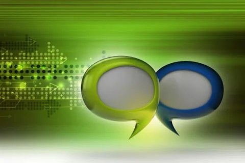 3d illustration of Speech bubbles Stock Illustration