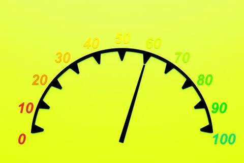 3d illustration of speed measuring speed icon. Black speedometer icon, speedo Stock Illustration