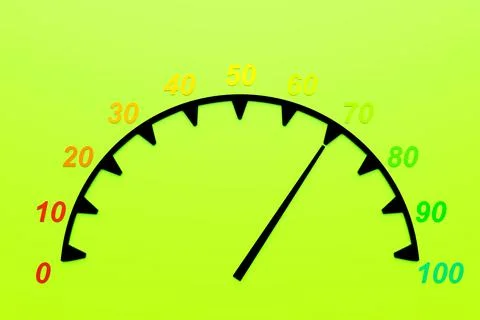3d illustration of speed measuring speed icon. Colorful speedometer icon, spe Stock Illustration